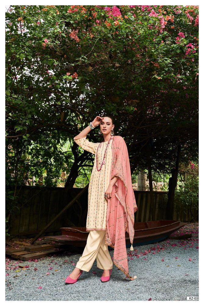 Kinza By Varsha KZ-01 To KZ-04 Designer Salwar Suits Catalog